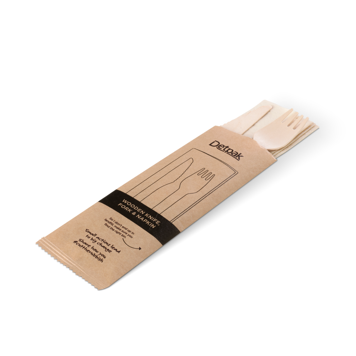 Detpak Natural Wooden Cutlery Pack (400)