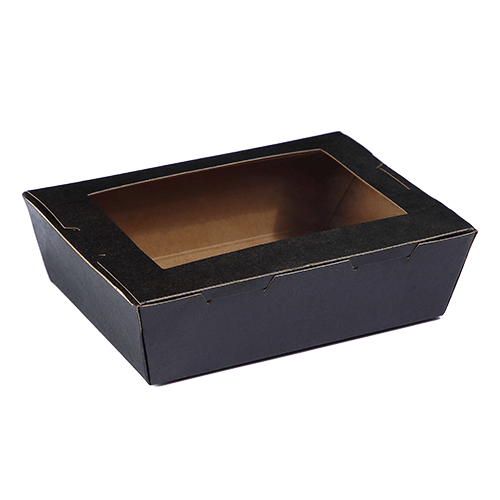 Detpak Black Extra Small Window Lunch Box (400Ml) (200)