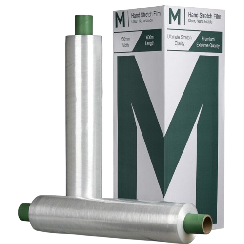 Prestretched Hand Pallet Wrap, Clear, 450mm x 600m x 6mu (4)