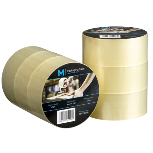 Premium Acrylic Hand Tape, Clear, 48mm x 100m 55mu