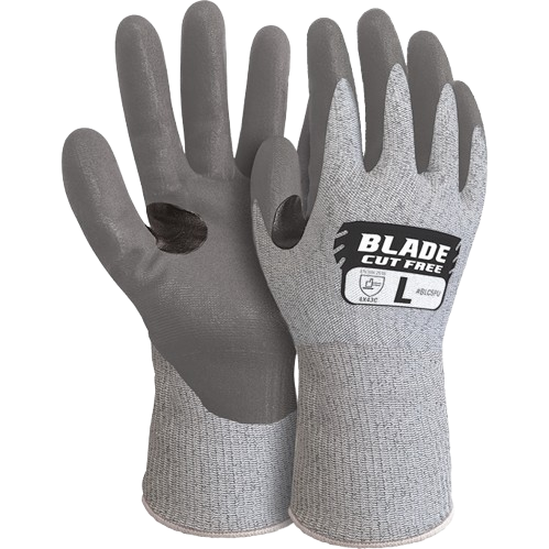 Blade Cut 5 Gloves, PU, Open Back Glove