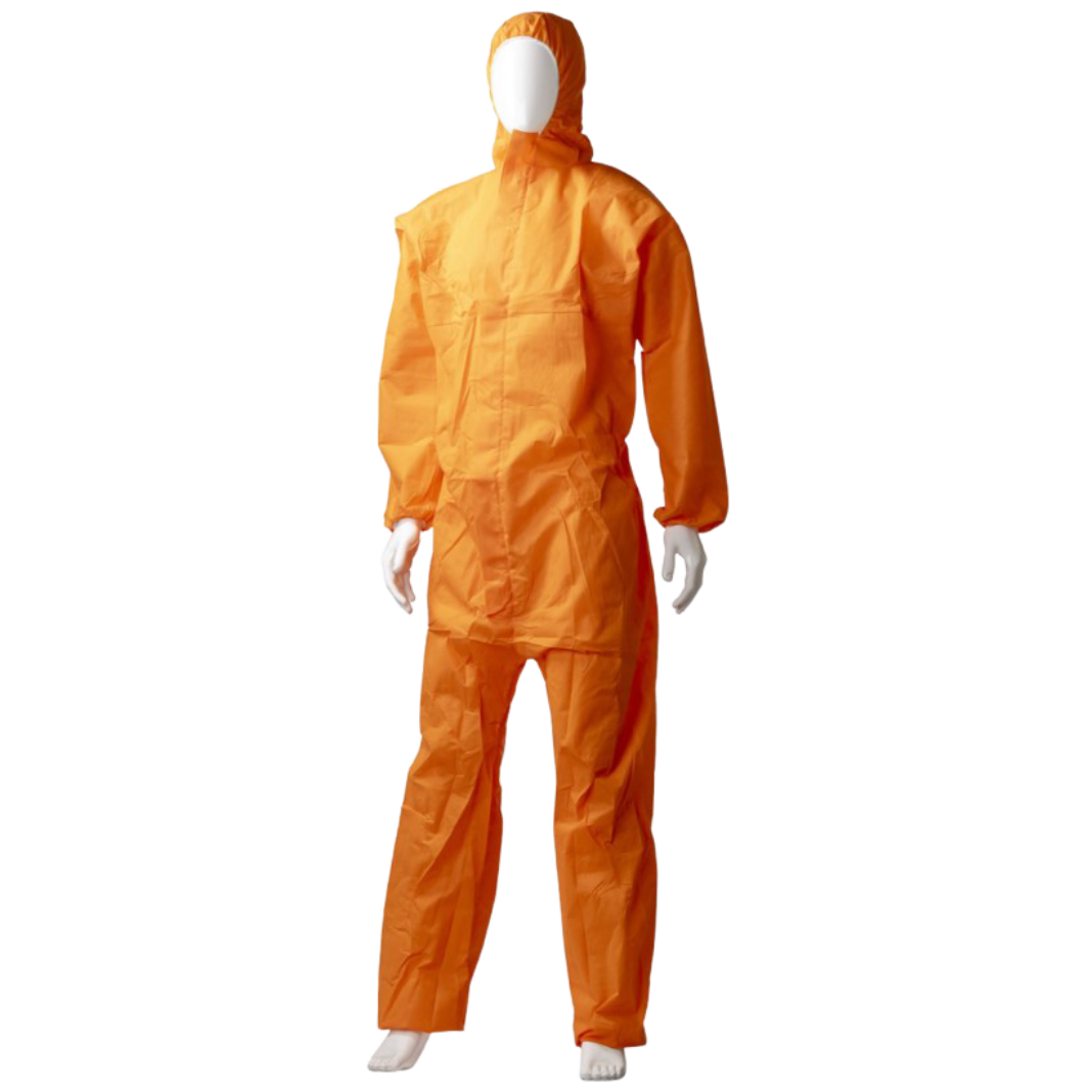 SMS Coverall Type 5/6 - Orange, M, 50gsm (12) *Breathable Coverall