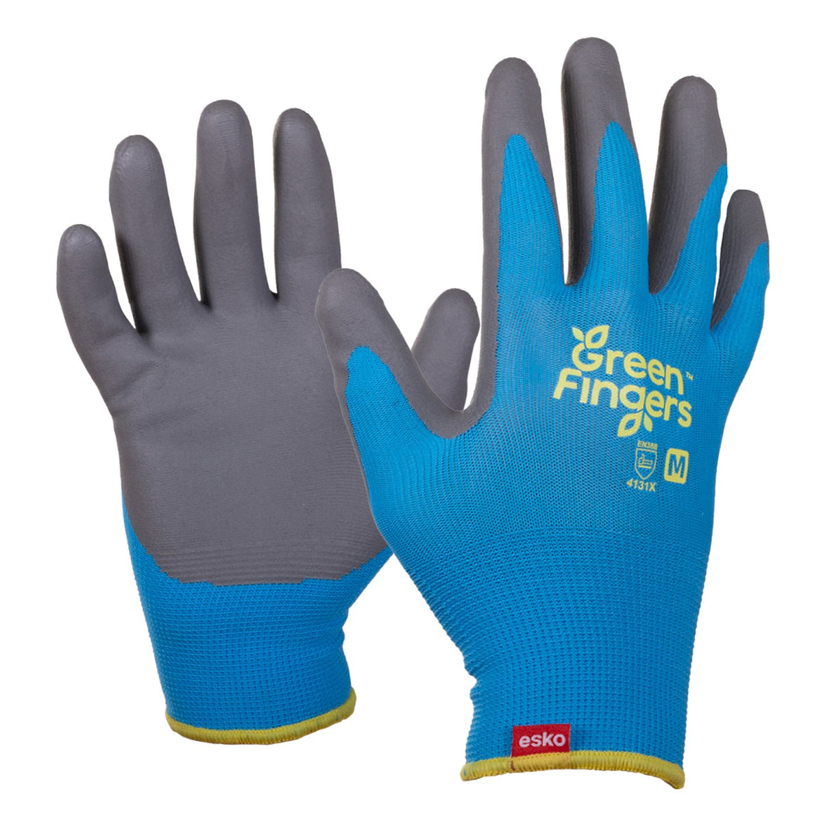 Green Fingers Blue Nylon Liner, Grey Foam Nitrile Coated, He