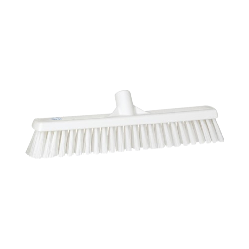 Floor Broom, Vikan , White, 120mm X 410mm X 90mm, Soft/Hard Bristles