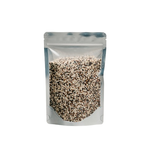 Silver back Clear Front 100g stand up pouch 90mm x 140mm (100)