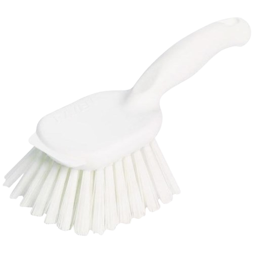 Gong Brush, Short Handle, White