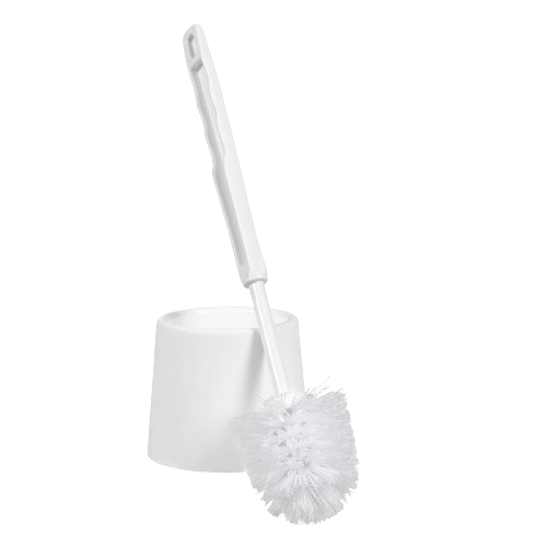 Radial Toilet Brush & Holder, White