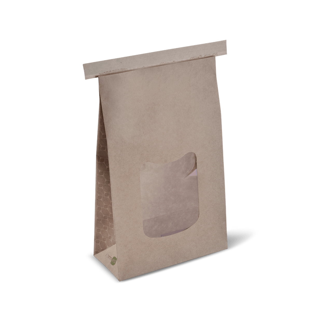 Detpak I Am Eco™ Brown Large Window Tin-Tie Bag (400)