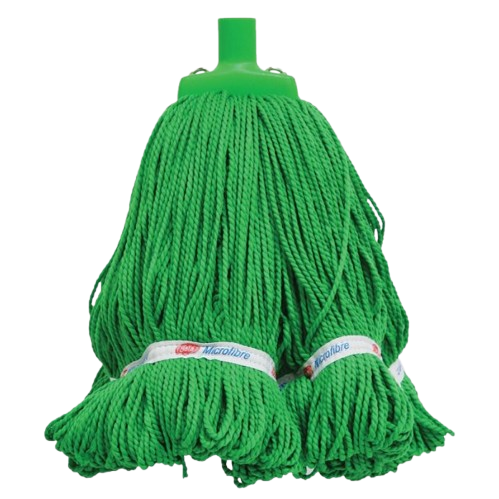 Looped Microfibre Mop Head - Green, 25mm x 400g / 330mm