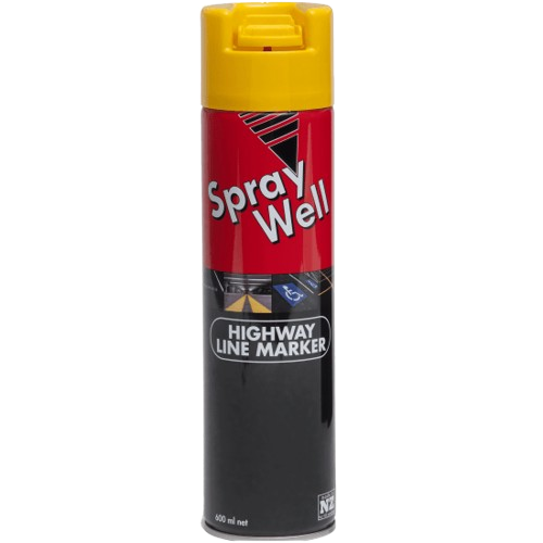 Upside Down, Spraywell Highway Line marker, Yellow, 600ml