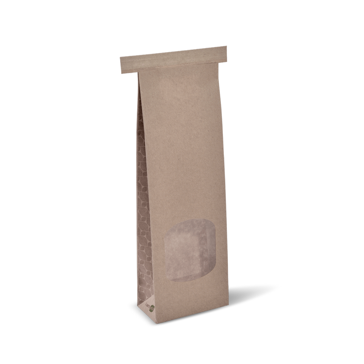 Detpak I Am Eco™ Brown Small Window Tin-Tie Bag (500)