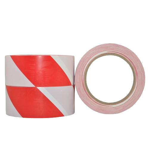 Hazard Floor Marking Tape Red/White, 48mm X 30m High Tack Pvc Rubber Adhesive