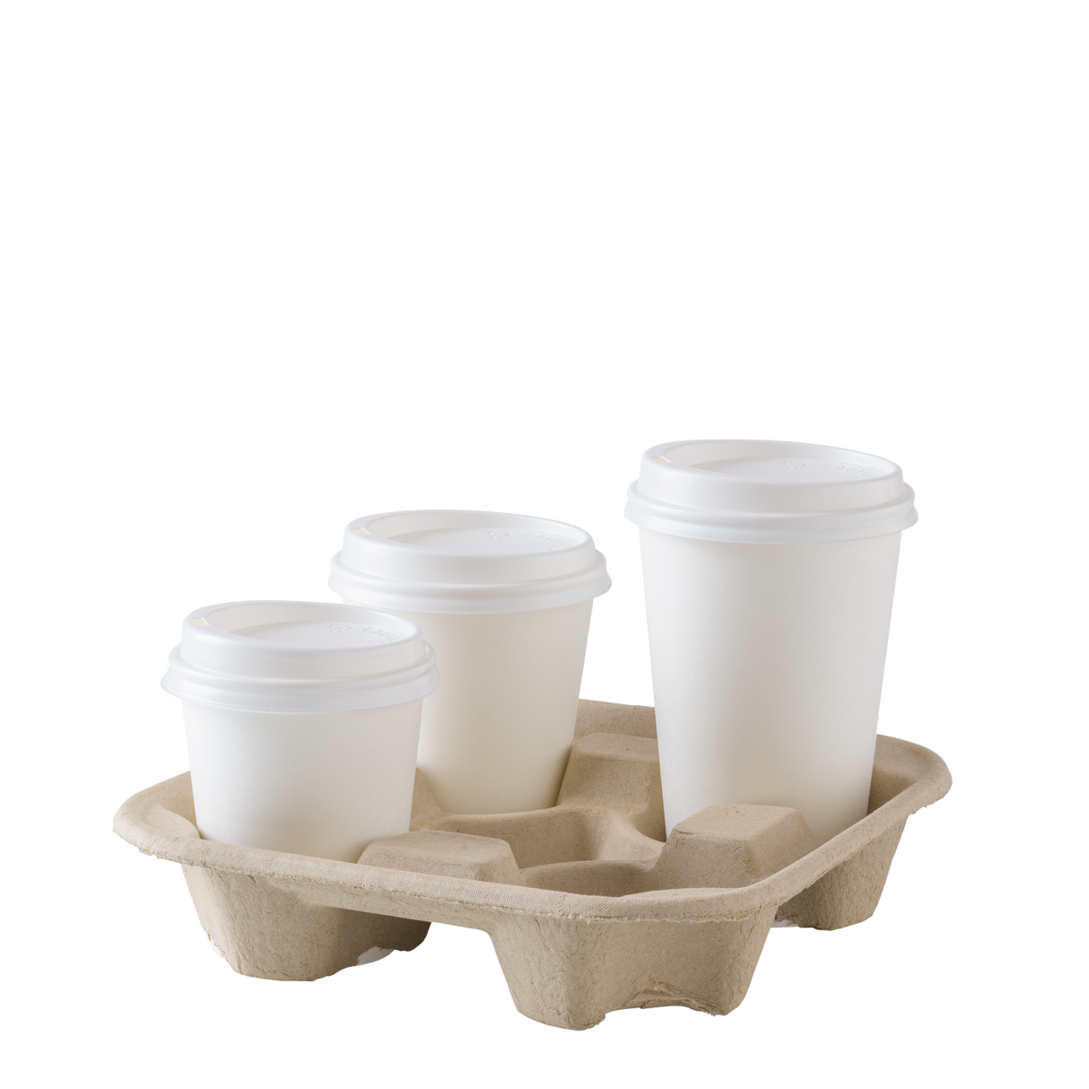 Detpak Brown 4-Cup Pulp Drink Tray (300)