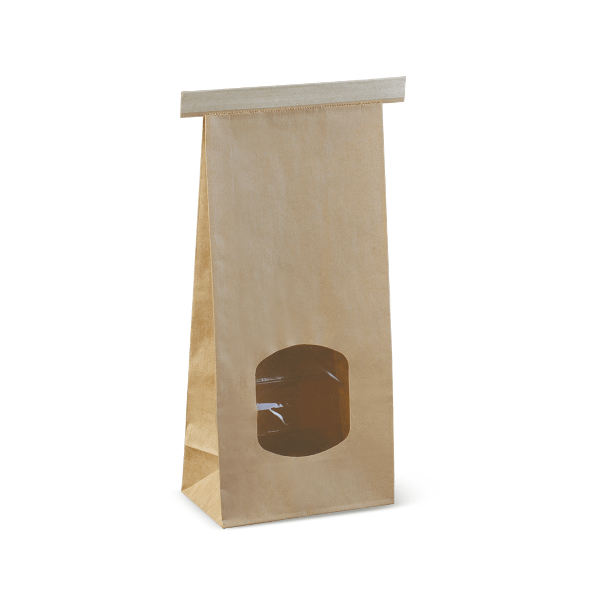 Detpak Brown Medium Window Tin-Tie Bag (400)