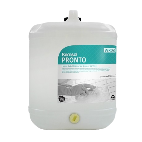 Kemsol Pronto Heavy-Duty Chlorinated Cleaner Sanitiser 20L