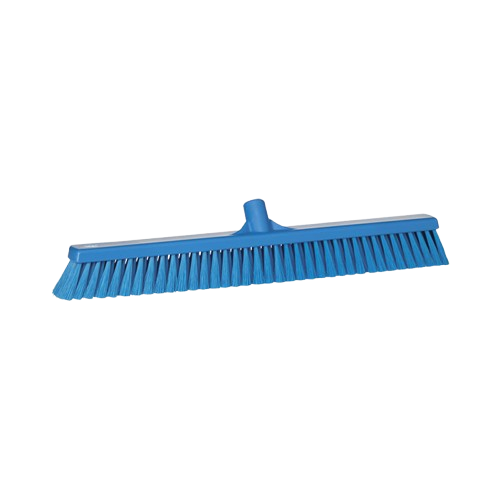 Floor Broom, Vikan , Blue, 125mm X 610mm X 65mm, Medium Bristles