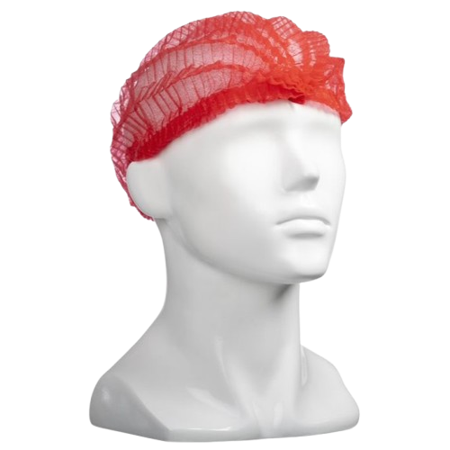 Hair Net, Red, 530mm Wide, 12gsm (1000)