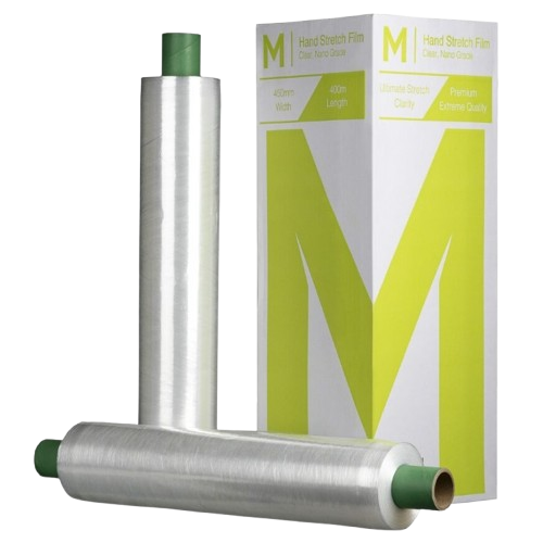 Prestretch Hand Pallet Wrap, Clear, 450mm x 400m x 9mu (4)