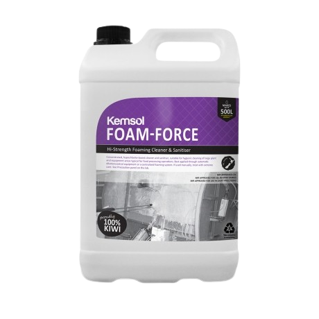 Kemsol Foam-Force Hi-Strength Foaming Cleaner & Sanitiser 5L (Dg Class 8)