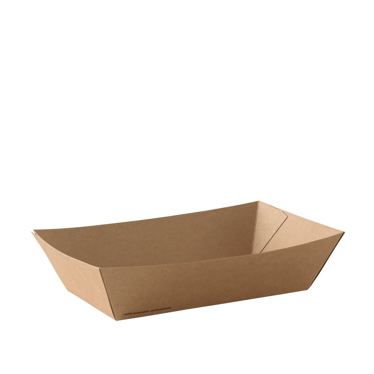Detpak Brown Go #4 Large Food Tray (500)
