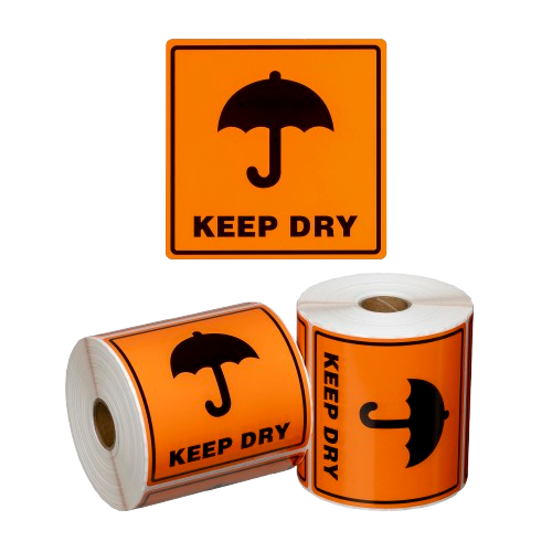 Keep Dry Label, 99mm X 99mm