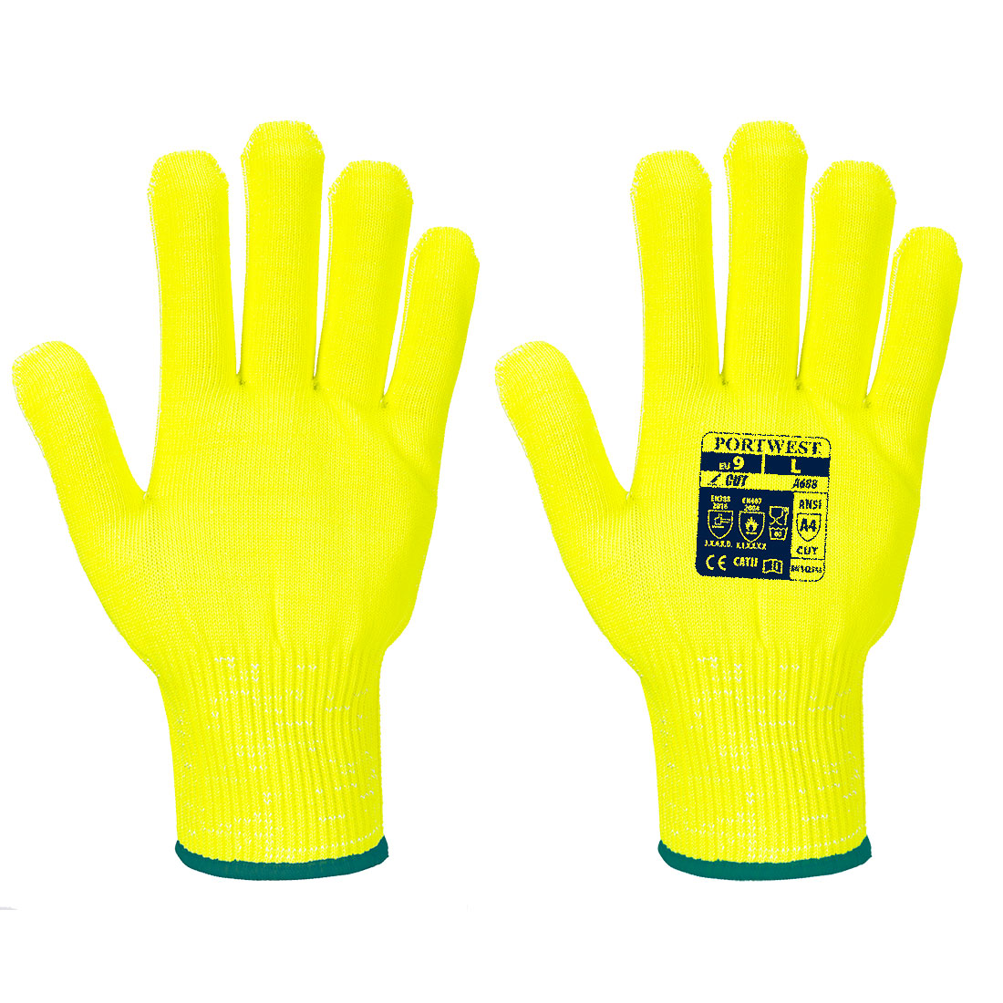 Cut D13 Hi-Vis Liner Glove, Yellow, XL