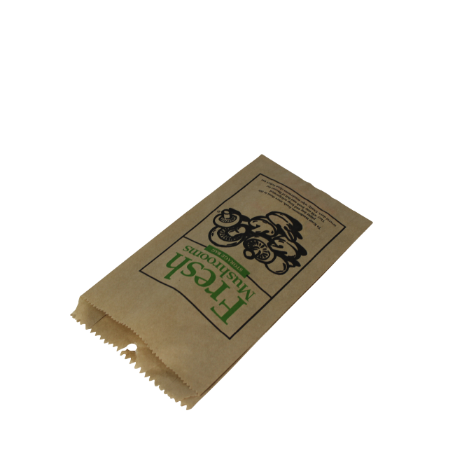 Detpak Brown Strung 'Fresh Mushrooms' Mushroom Bag ^ (1000)