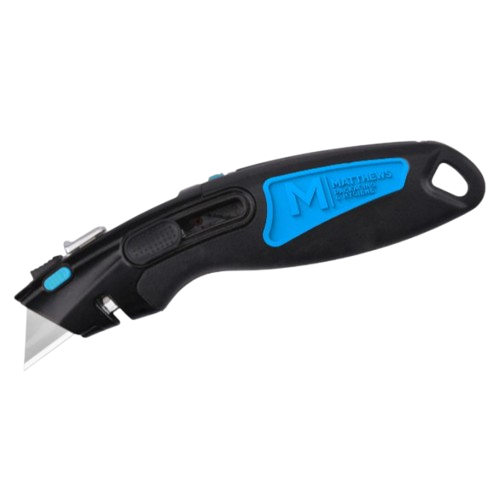 Retractable Cutter Knife, Blue & Black, 19mm