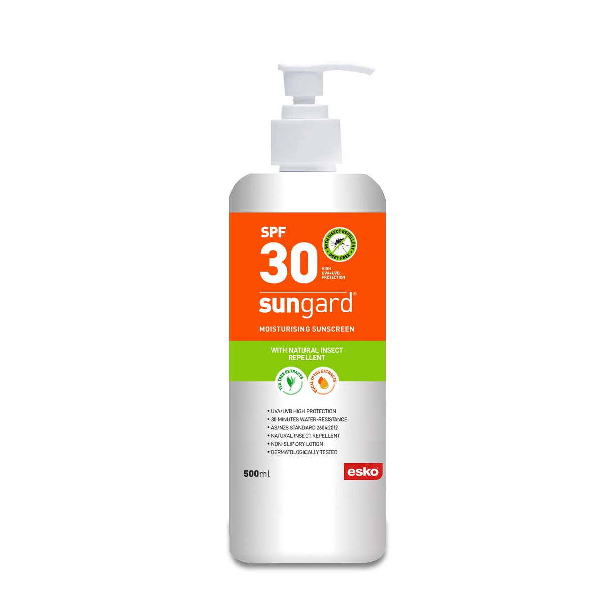 Sungard Spf30 Sunscreen, Insect Repellent, 500ml Pump Bottle