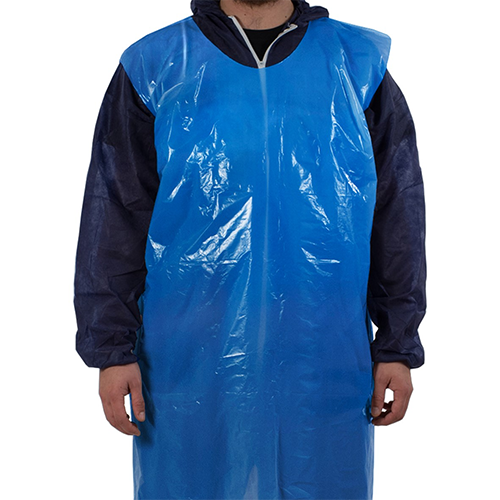 LDPE Sleeveless Smock, Blue, 1400mm X 800mm (250)