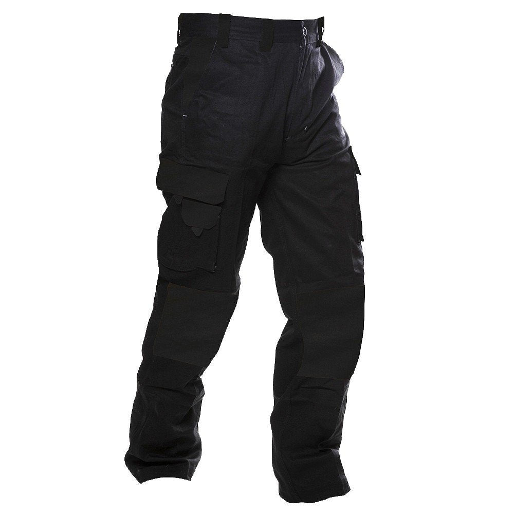 220gsm Light Cargo Trousers, Ripstop, Black - NZ Packaging