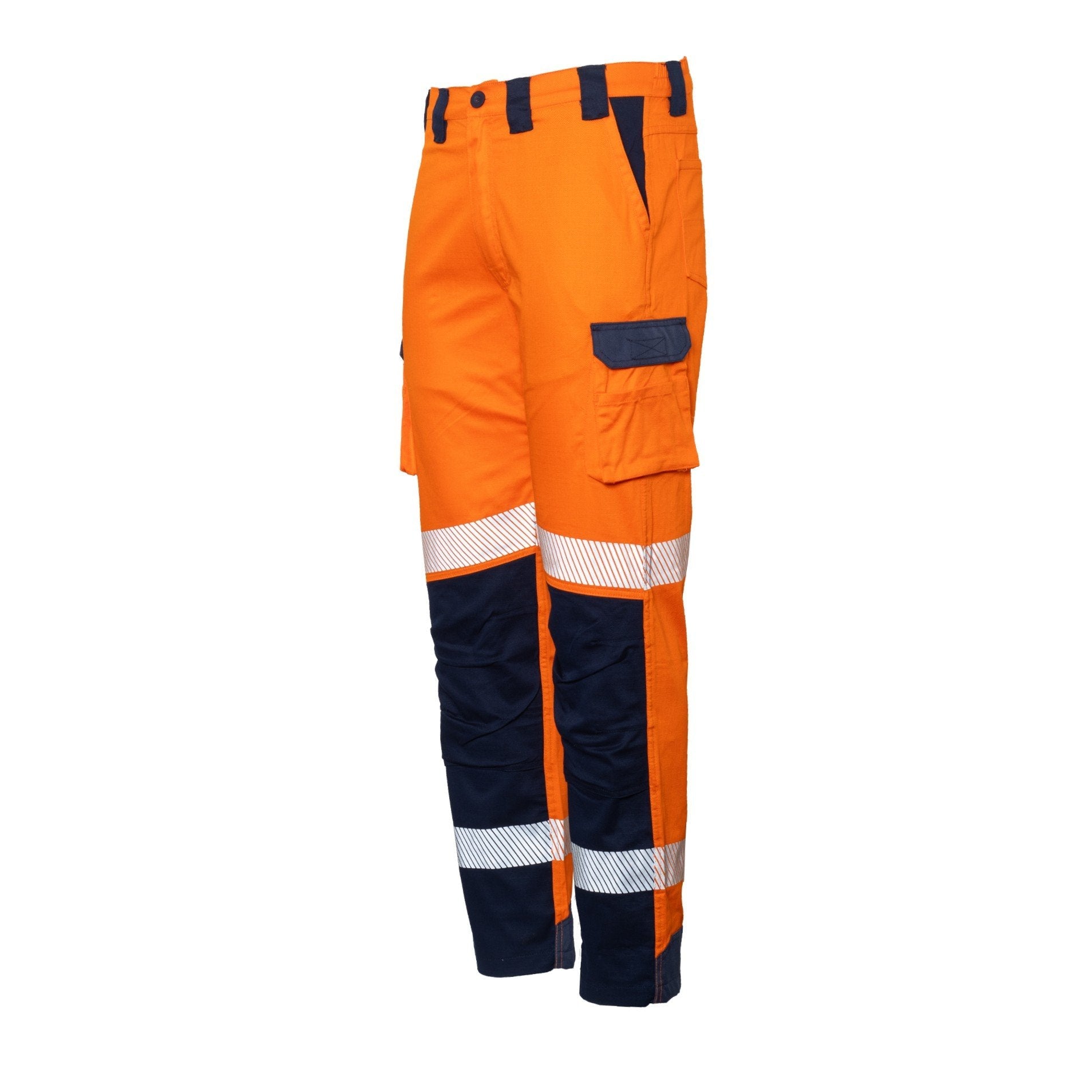 220gsm Light Cargo Trousers, Ripstop Orange/Navy - NZ Packaging
