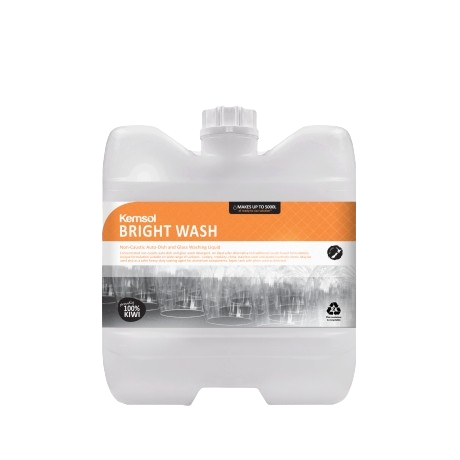 Kemsol Bright Wash Non Caustic Auto Dish And Glasswash Detergent New Size 10L