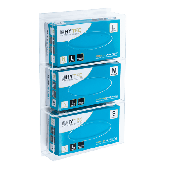 3 Tier Glove Dispenser, Clear Perspex - NZ Packaging