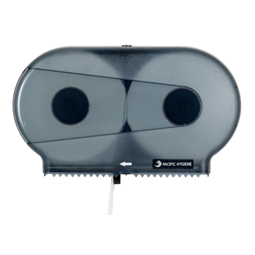Toilet Paper Dispenser Double Jumbo 27cm x 48cm x 13.2cm Black