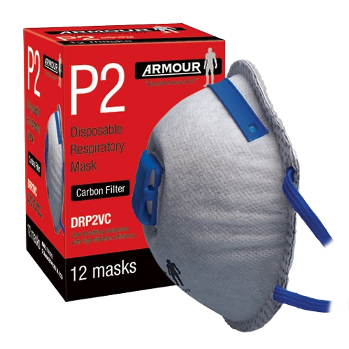 Disposable Charcoal Respirator Mask With Valve, P2 (12)