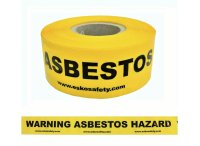 Warning Tape 'Asbestos Warning', 75mm X 250m (Yellow)