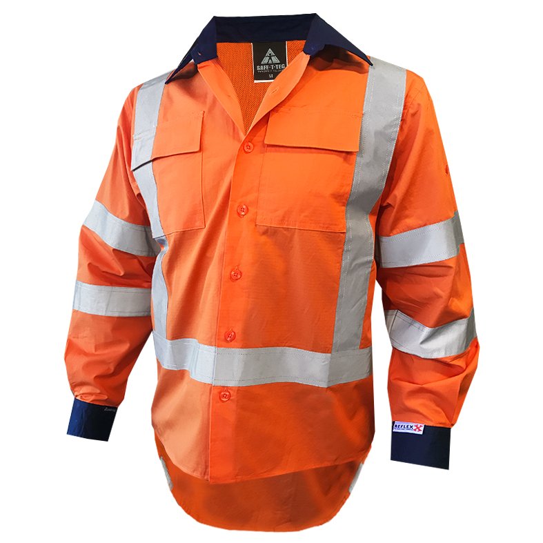 H-Back- Rip Stop 155gsm Cotton Ls Shirt, Ttmc-W, O/Navy