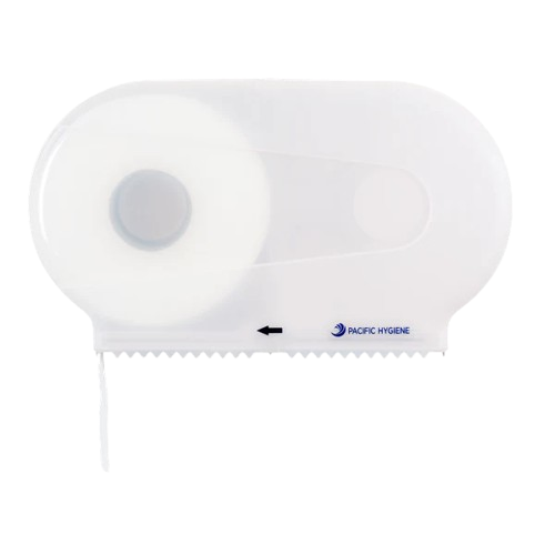 Toilet Paper Dispenser Double Jumbo 27cm x 48cm x 13.2cm White