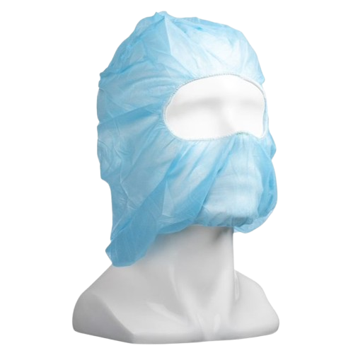 Polypropylene Full Face Balaclavas, Blue, Elasticated, 25gsm (400)