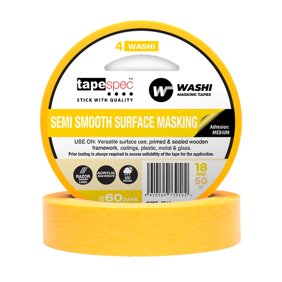 Trade Yellow Semi Smooth Washi Masking Tape 48mm x 50m