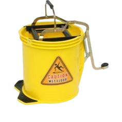Roller Wringer Bucket - Yellow, 16L Capacity