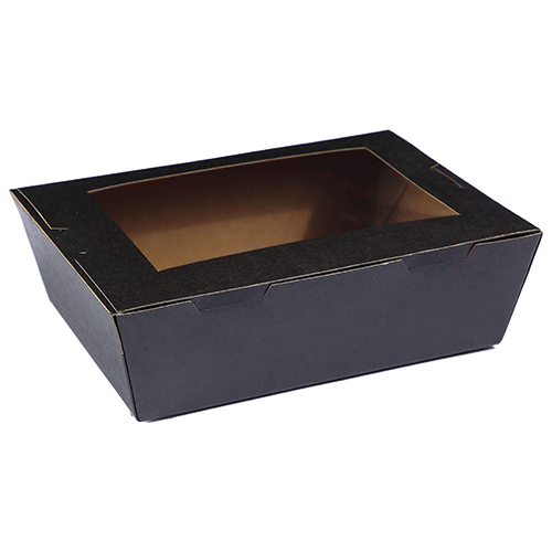 Detpak Black Large Window Lunch Box (1900Ml) (200)
