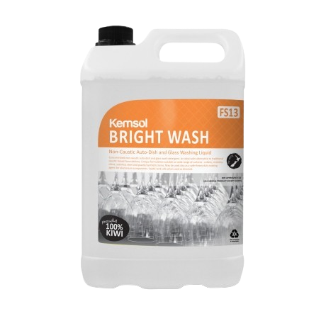 Kemsol Bright Wash Non-Caustic Auto-Dish and Glass Washing Liquid 5L