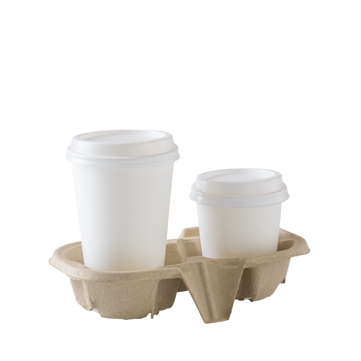 Detpak Brown  2-Cup Pulp Drink Tray (600)