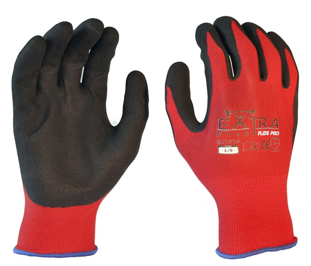 Flexi Pro, Black Sandy Latex, Red Nylon Liner
