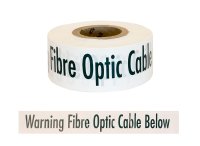 Trench Warning Tape - Fibre Optic Cable 75mm X 250m (White)