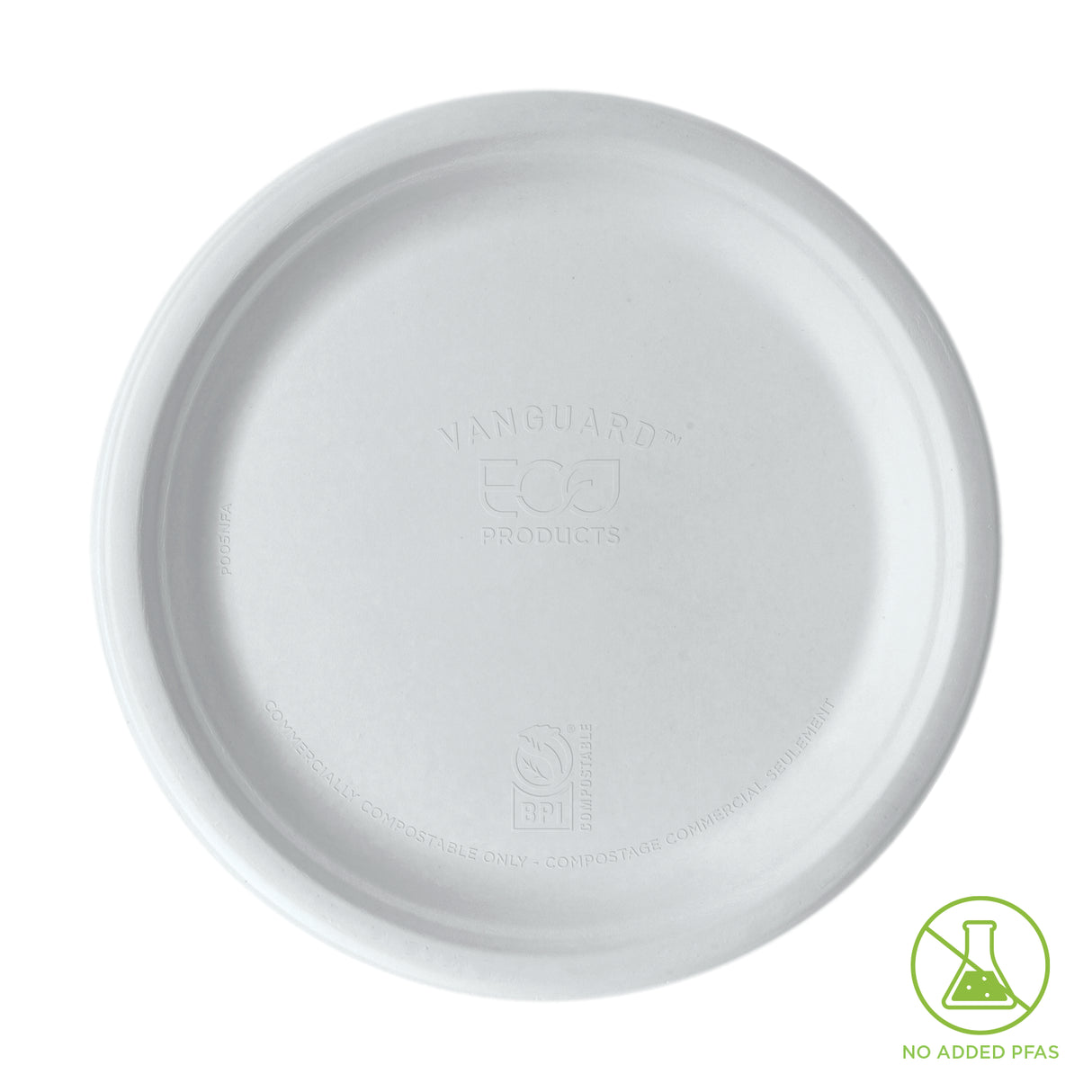 Detpak White Sugarcane Plate, 10In (500)