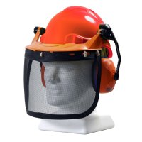 Tuff Nut Forestry Combo Kit, Comes With Pinlock Hard Hat, Browguard Attachment, Ear Muff And Mesh Visor, Neon Orange
