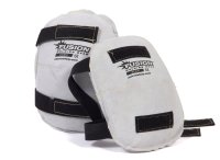 Fusion Chrome Leather Kneepads, Elastic Straps, Kevlar Stitched, One Size Fits All